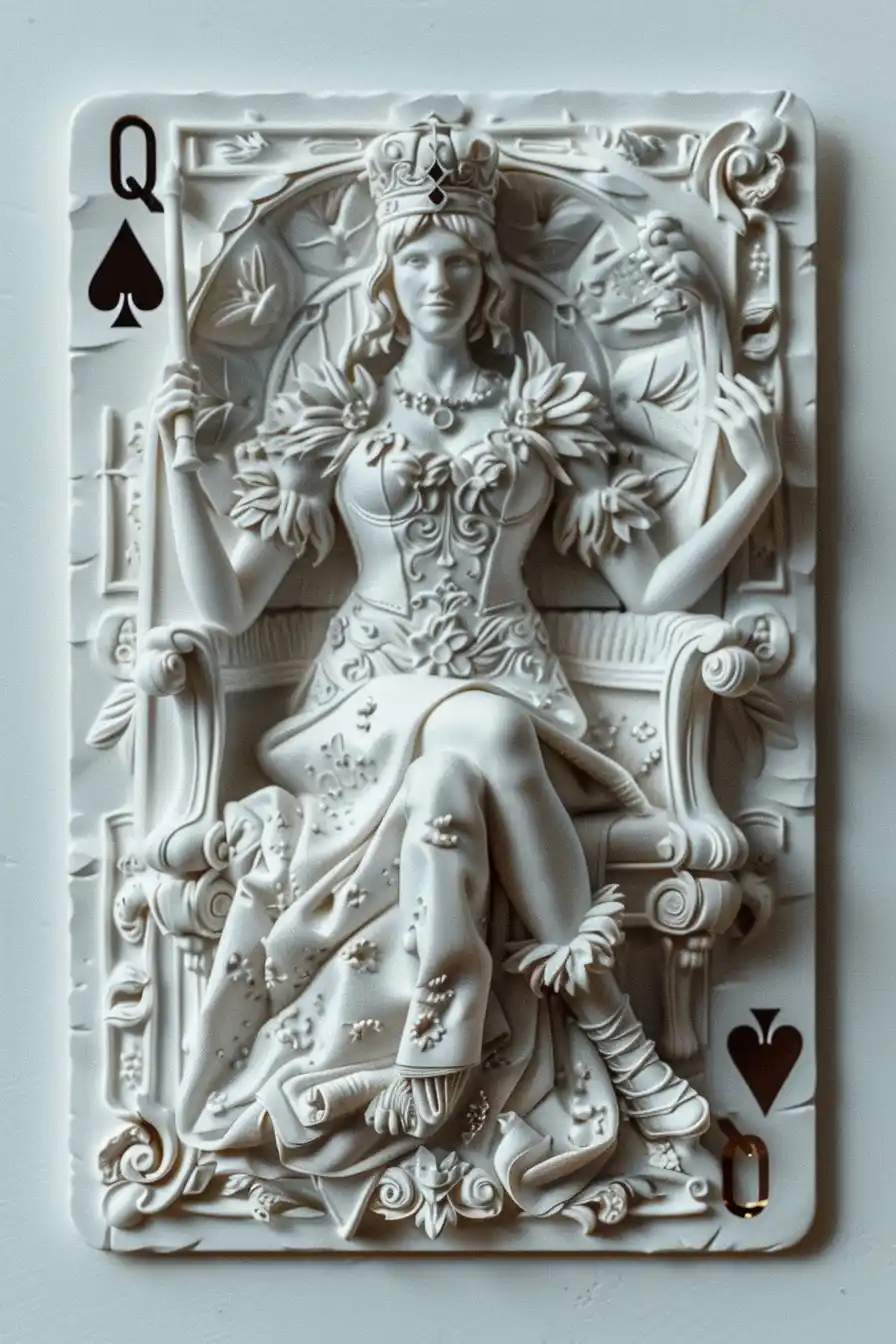 Sophisticated 3D Queen Card