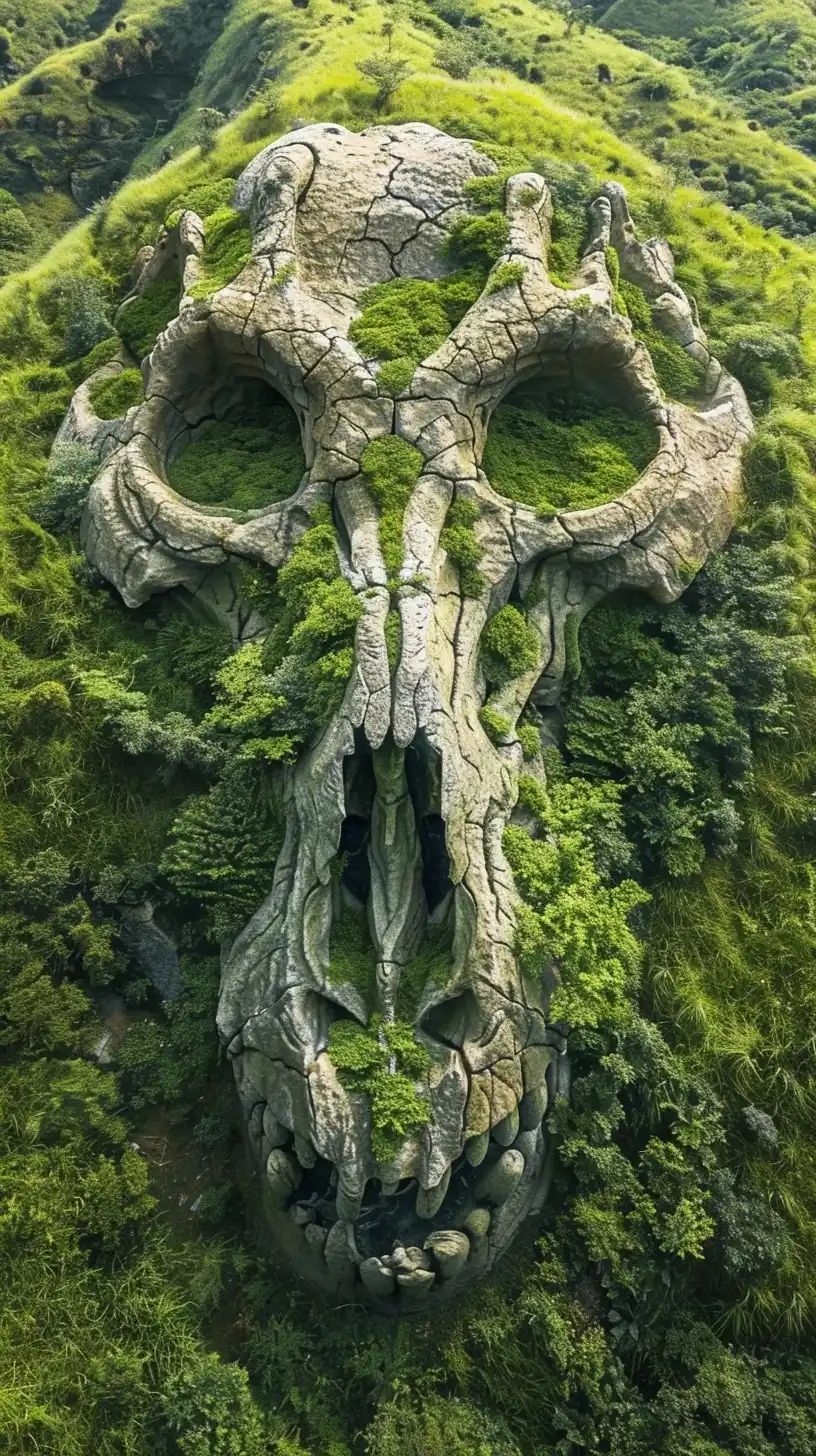 Dragon Skull Mountain Aerial