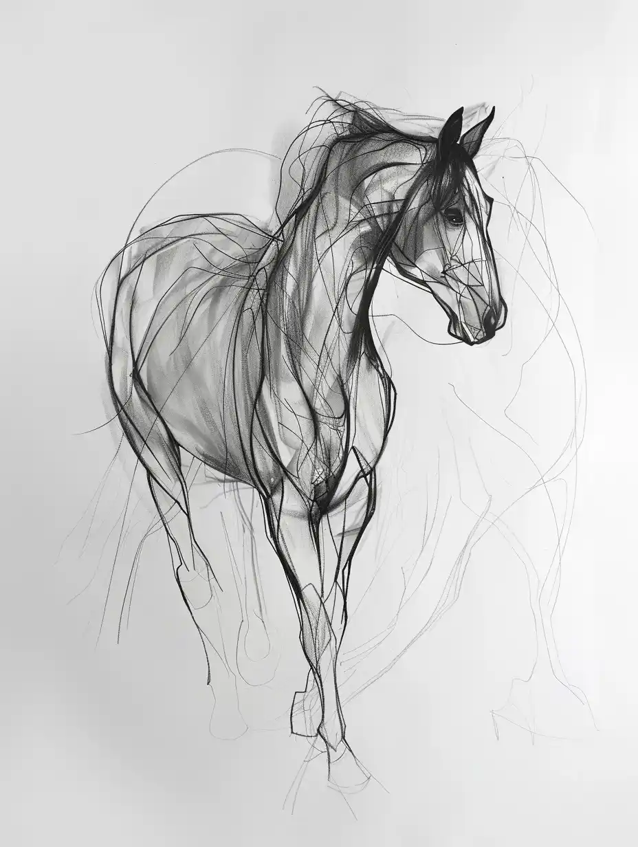 Minimalist Horse Sketch