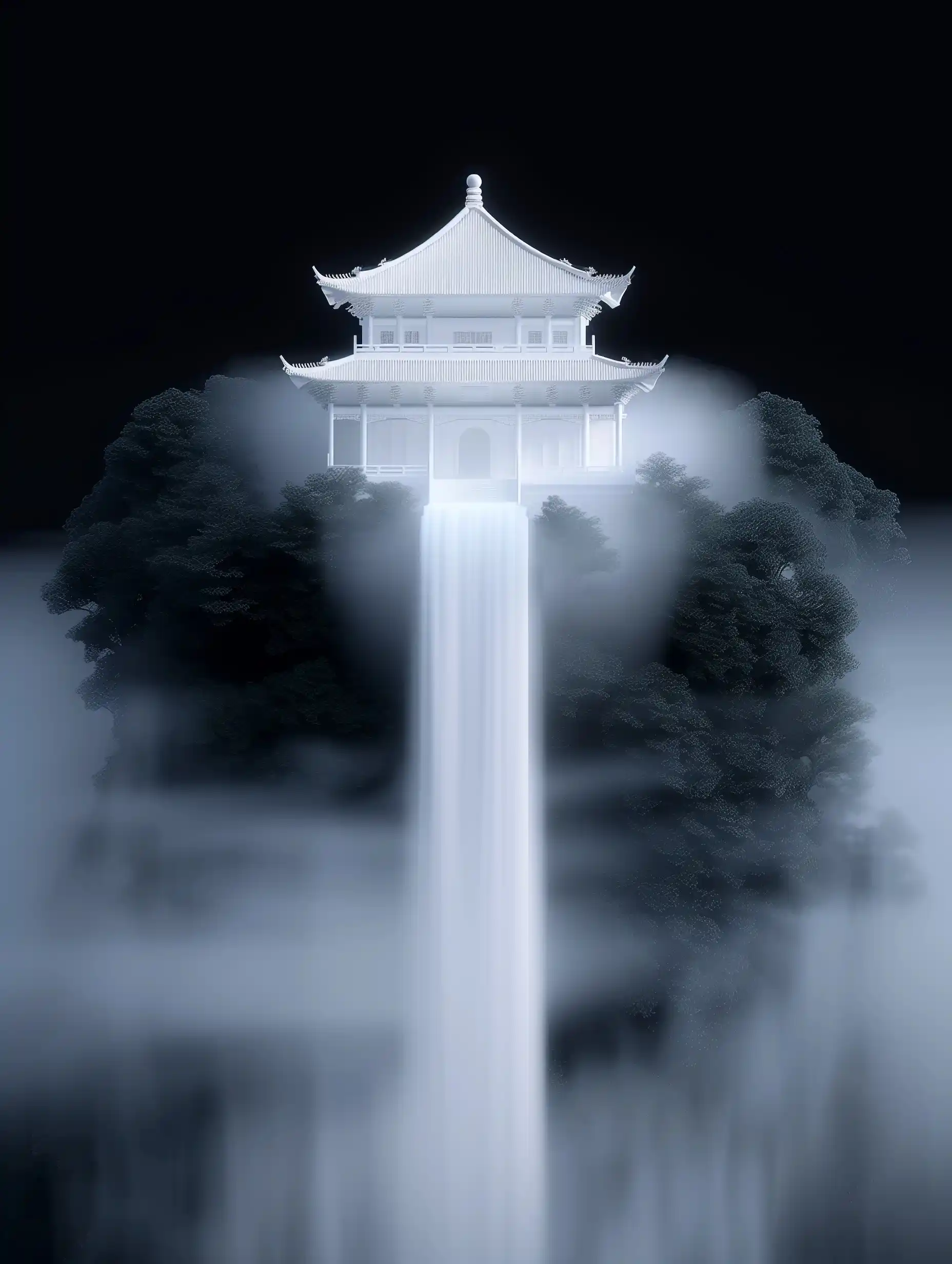 Eaves Building in Mist