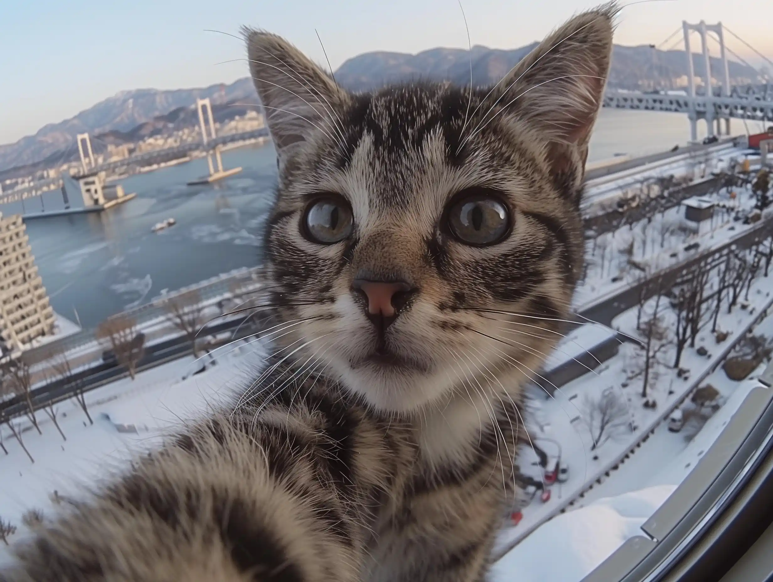 Chubby Kitten City Selfies