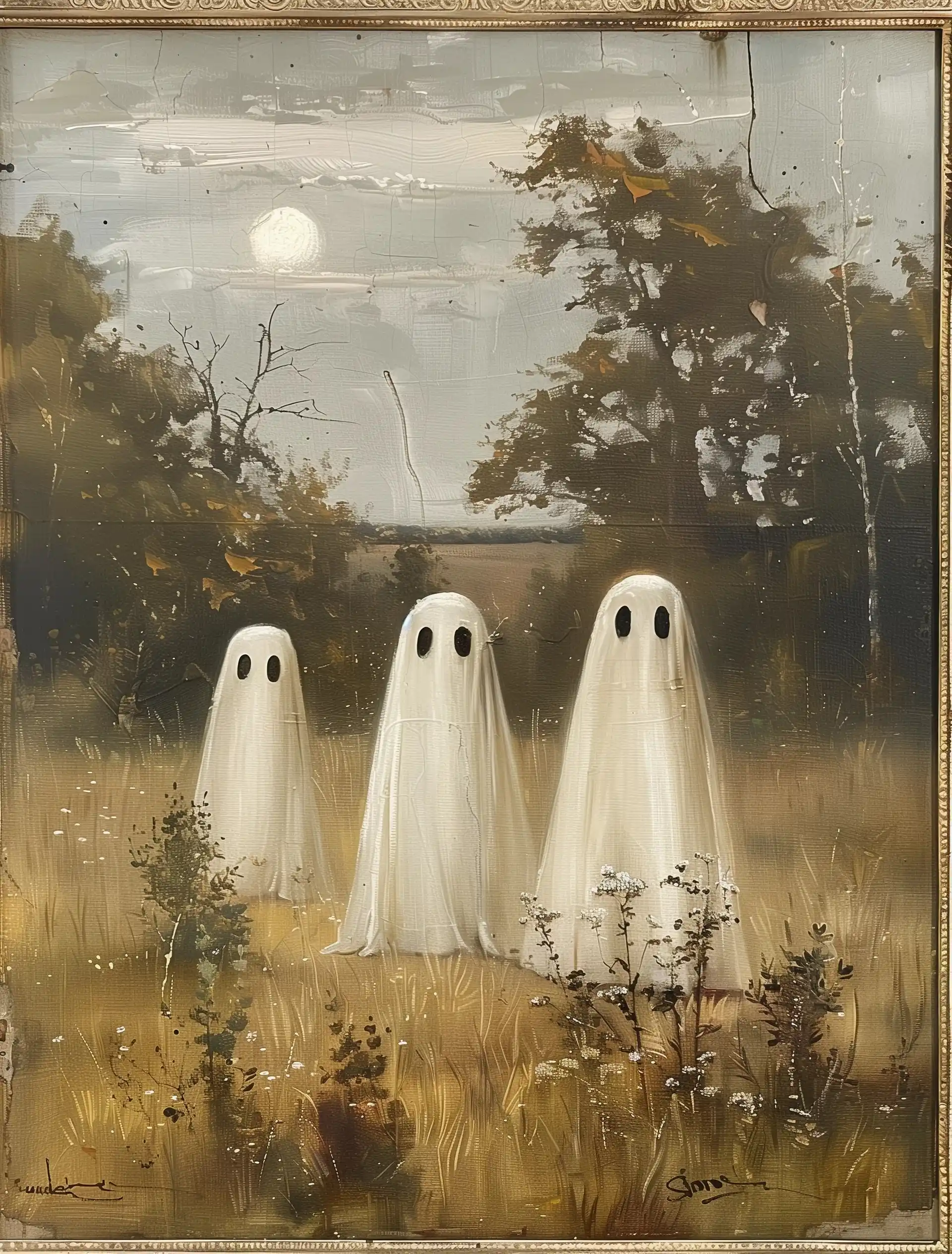 Vintage Ghost Trio in Field
