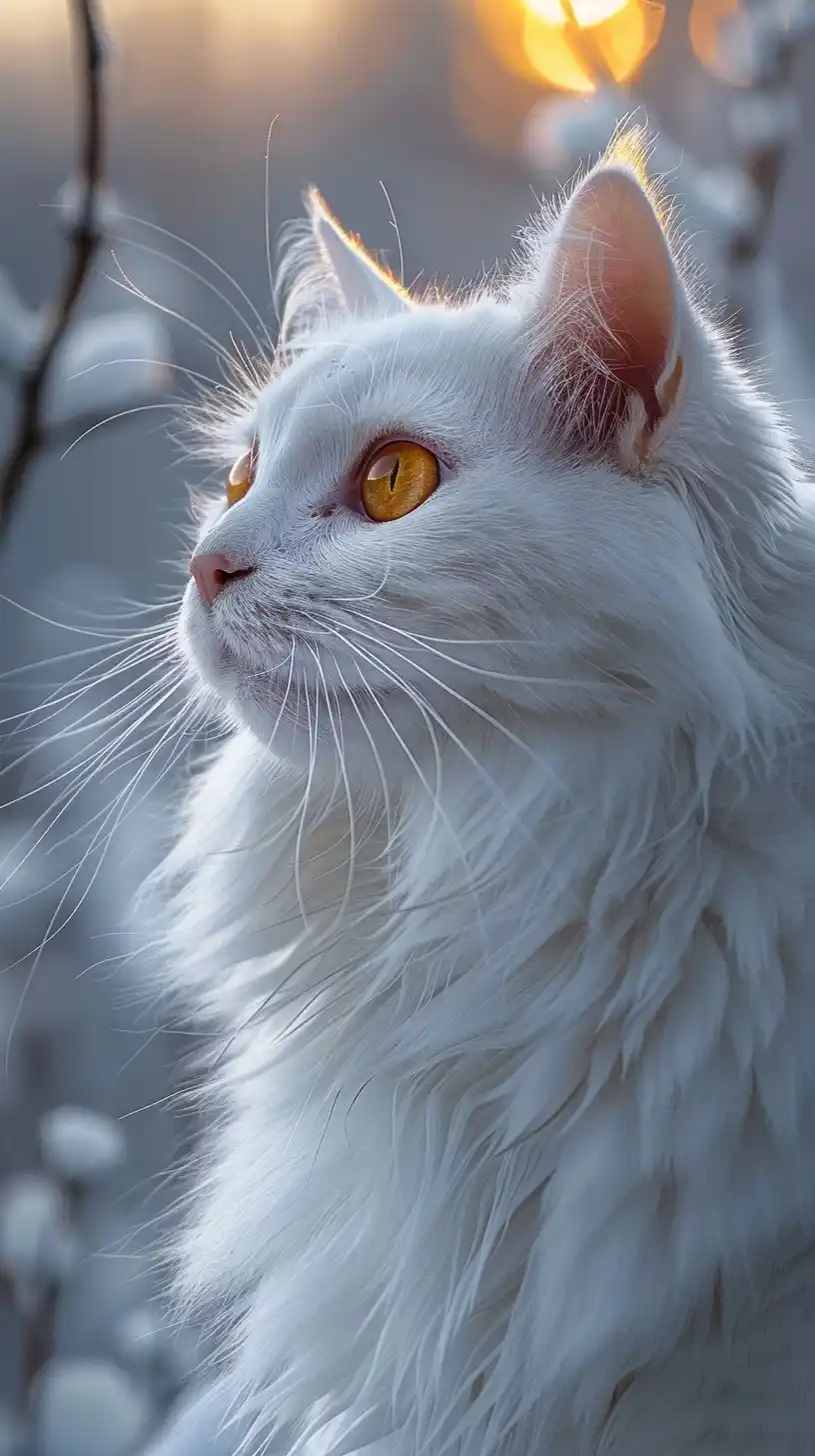Snow White Cat Stylized