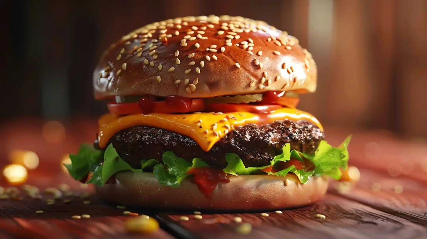 Big Burger Commercial Illustration