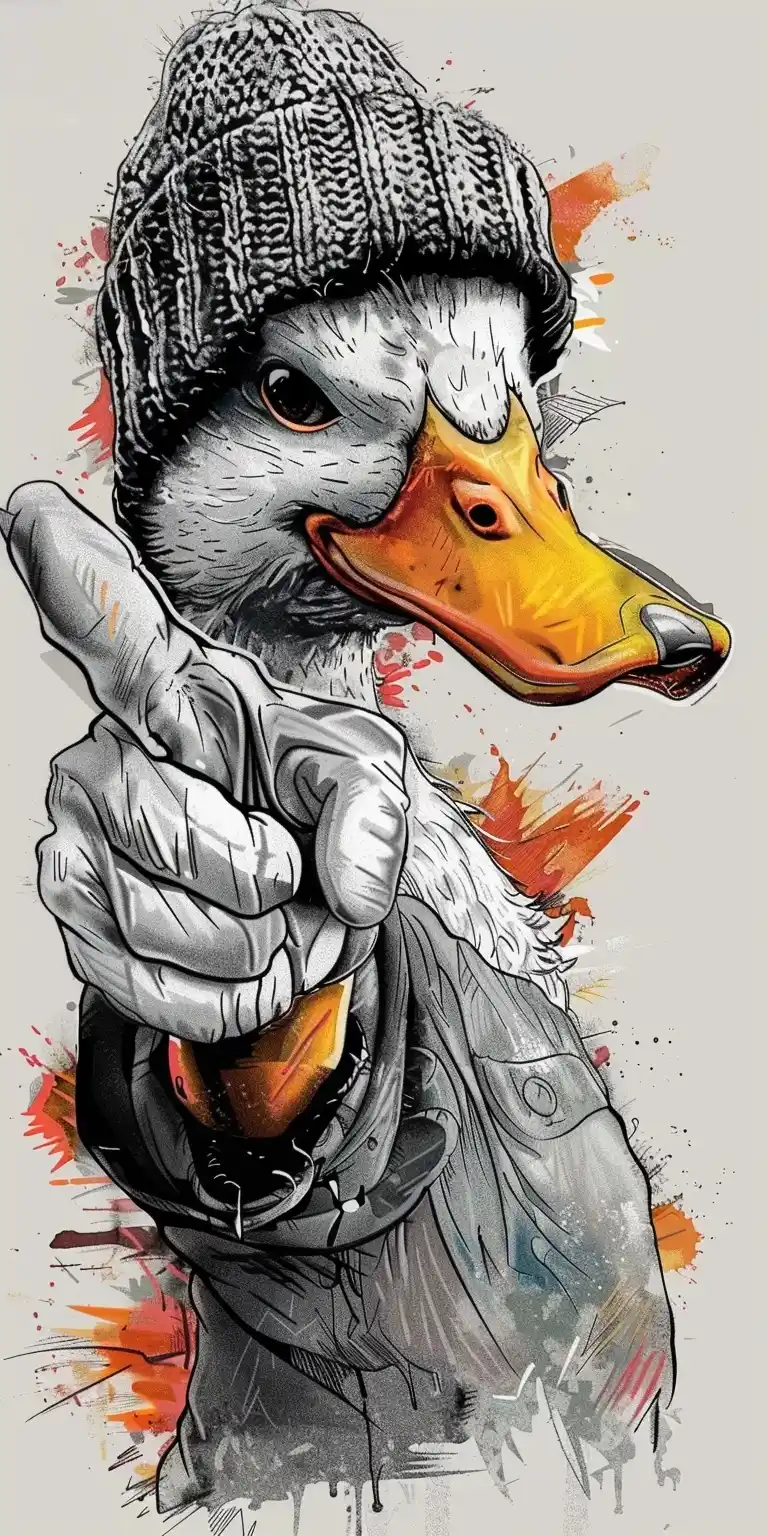 Duck Middle Finger Clipart