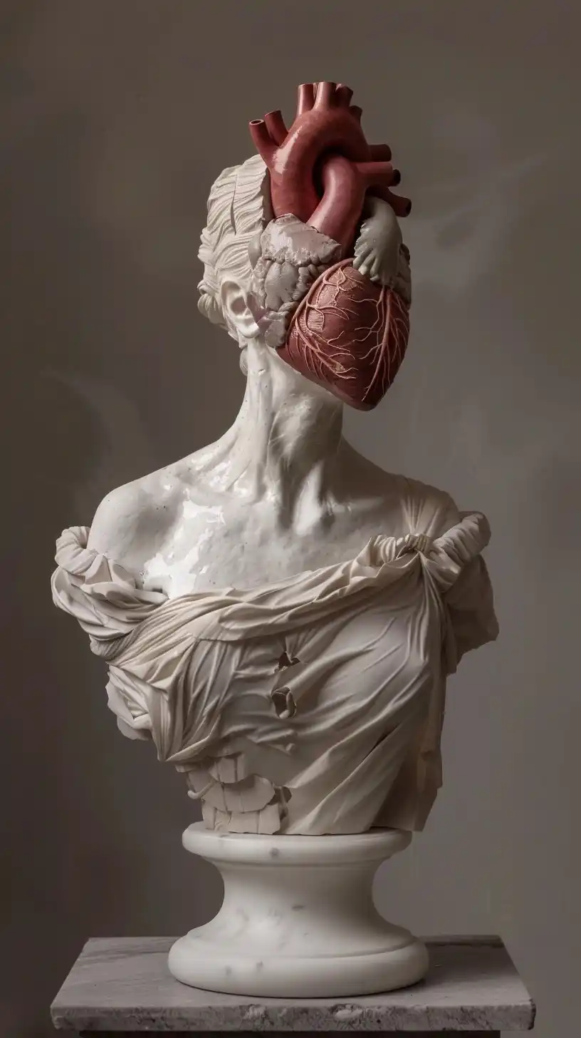 Surreal Heart Sculpture