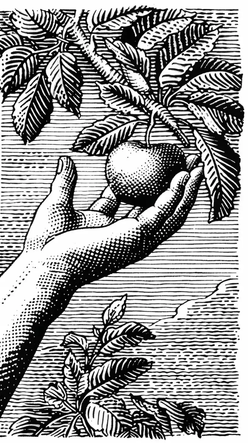 Hand Harvesting Apple - AR 916