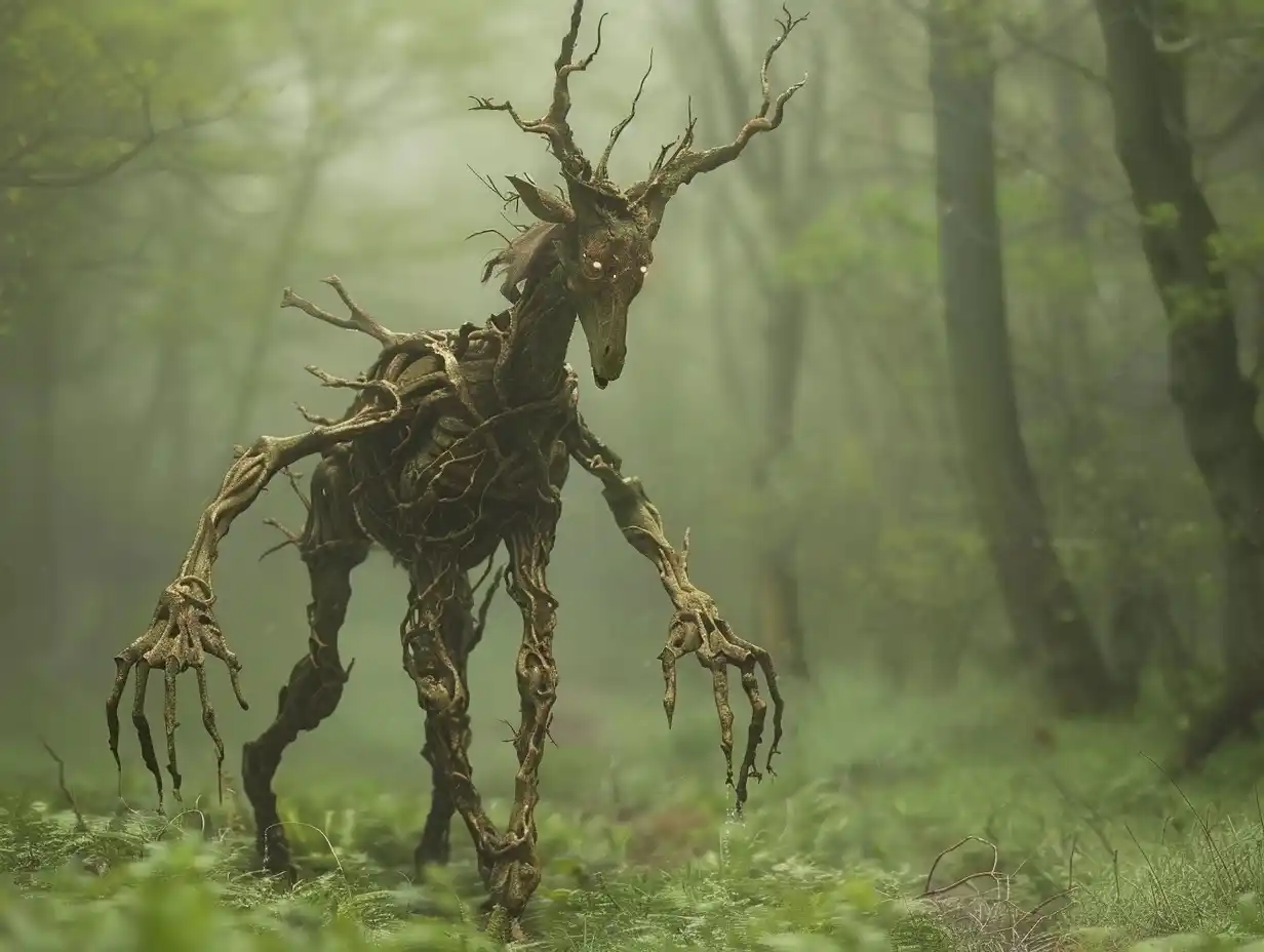 Mythical Giraffe-Human Centaur