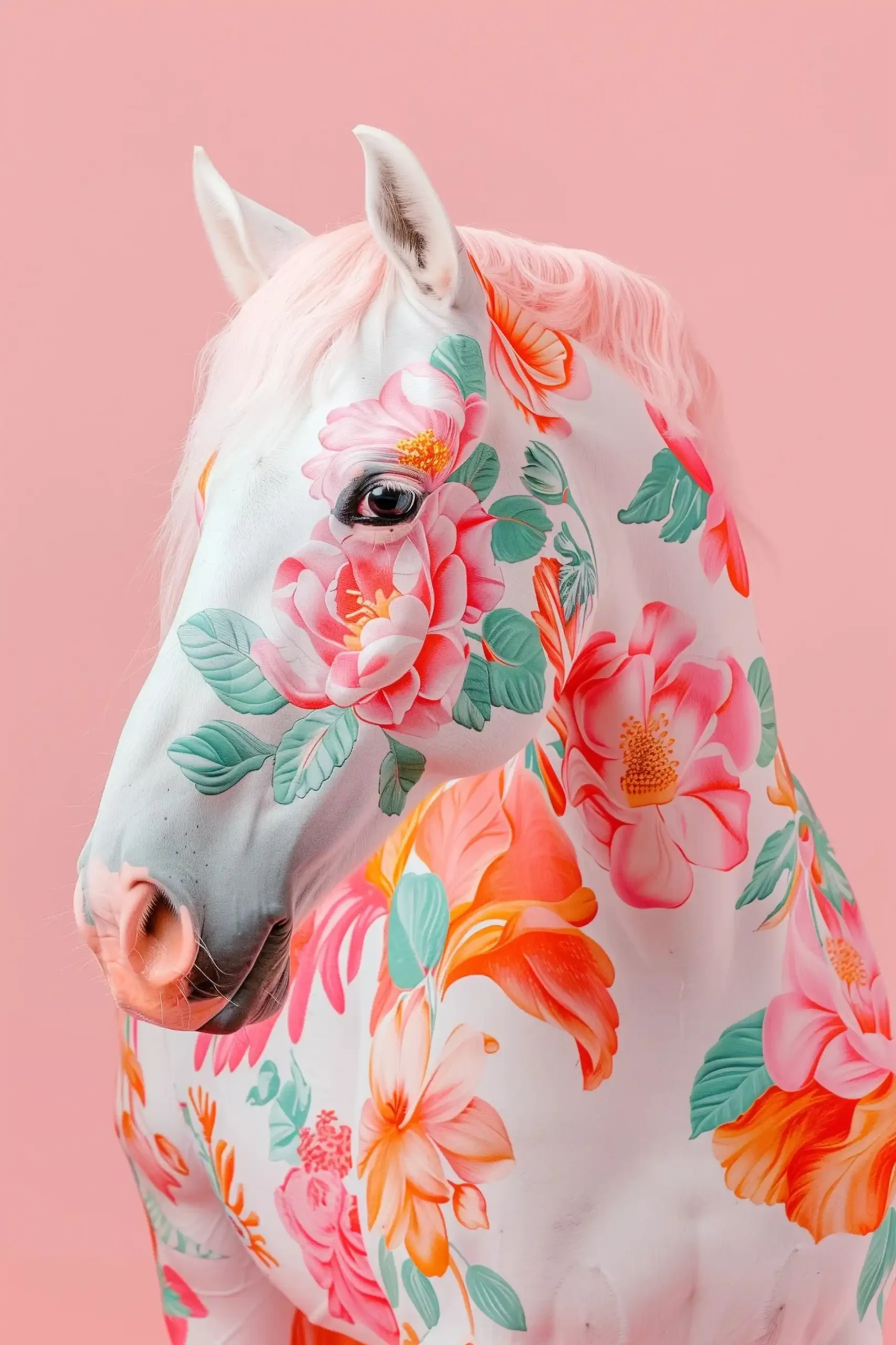 Floral Patterned Arabian Horse