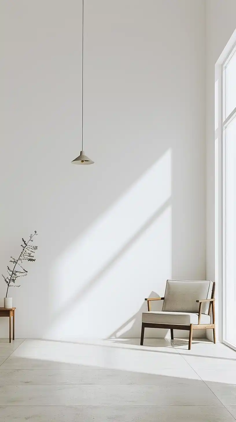 Minimalist White Living Room