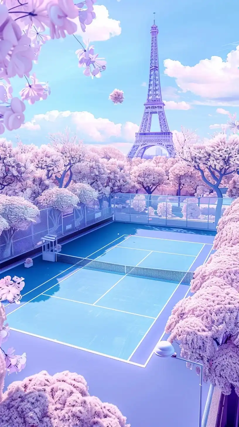 Asian Tennis Court Landscape