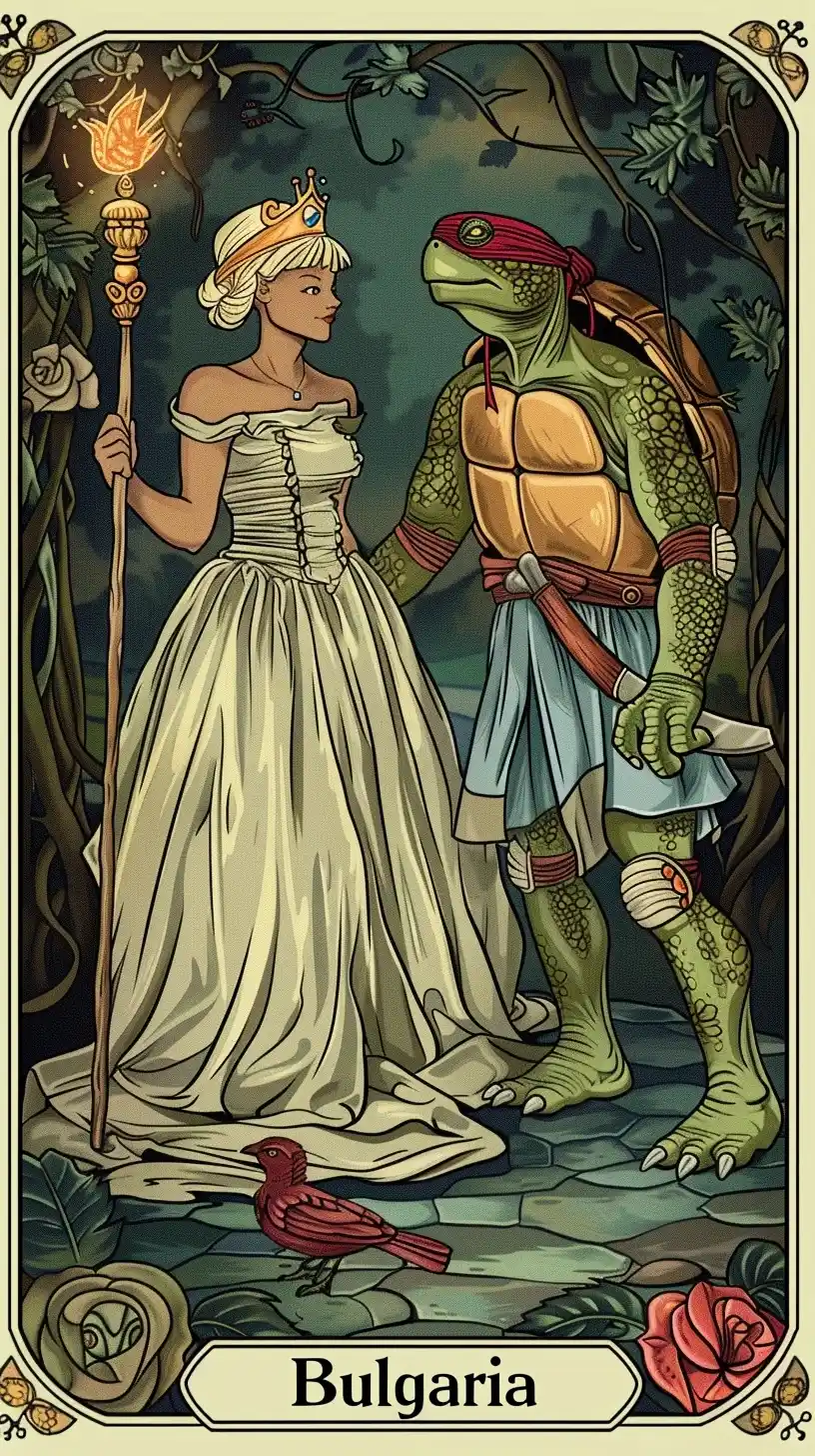 Love Hunt Tarot Ninja Turtle  Princess