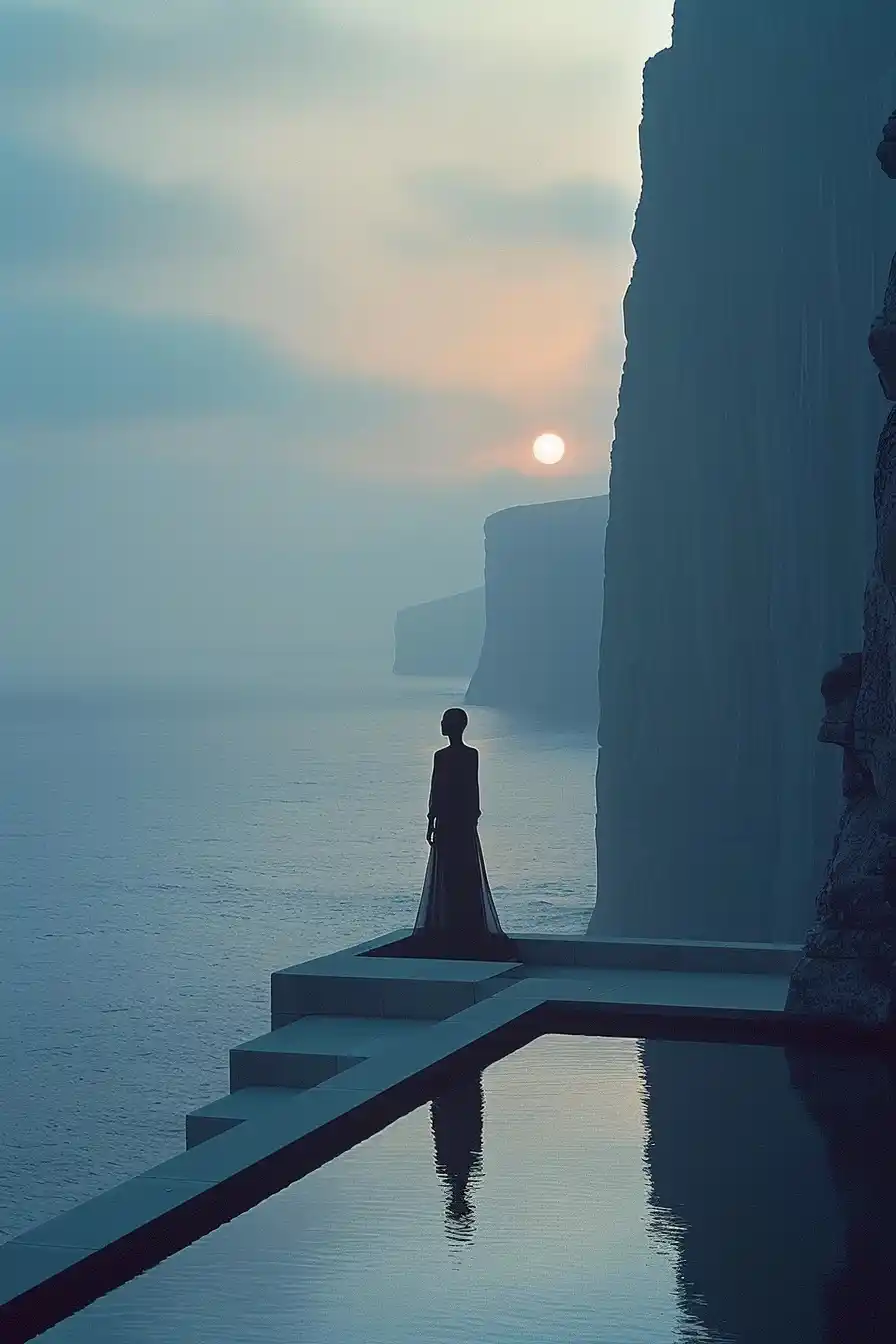 Modernist Cliff Silhouette