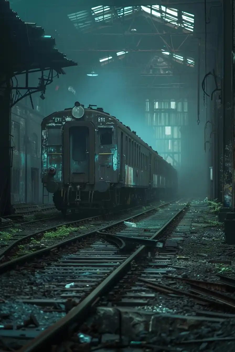 Cinematic Train Graveyard