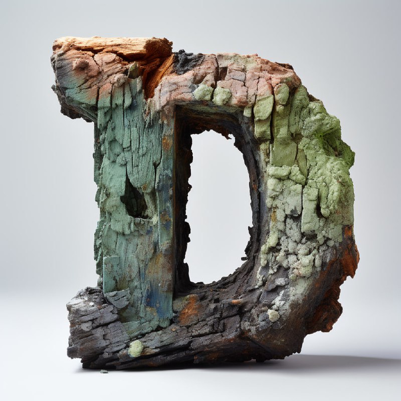 Letter D Sculpture in Ursula von Rydingsvard Pastel Style