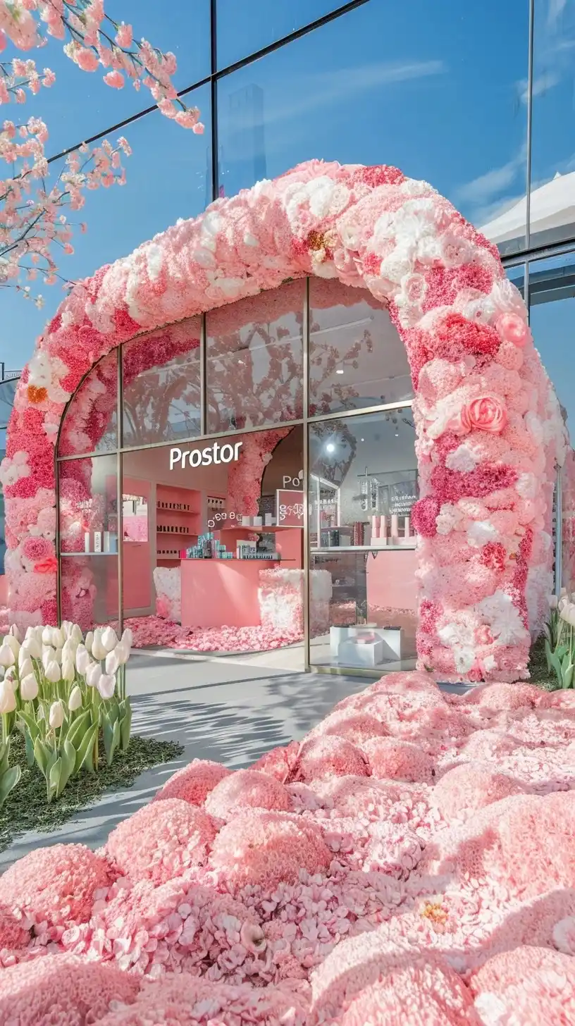 Tulip Pop-Up Cosmetics Structure