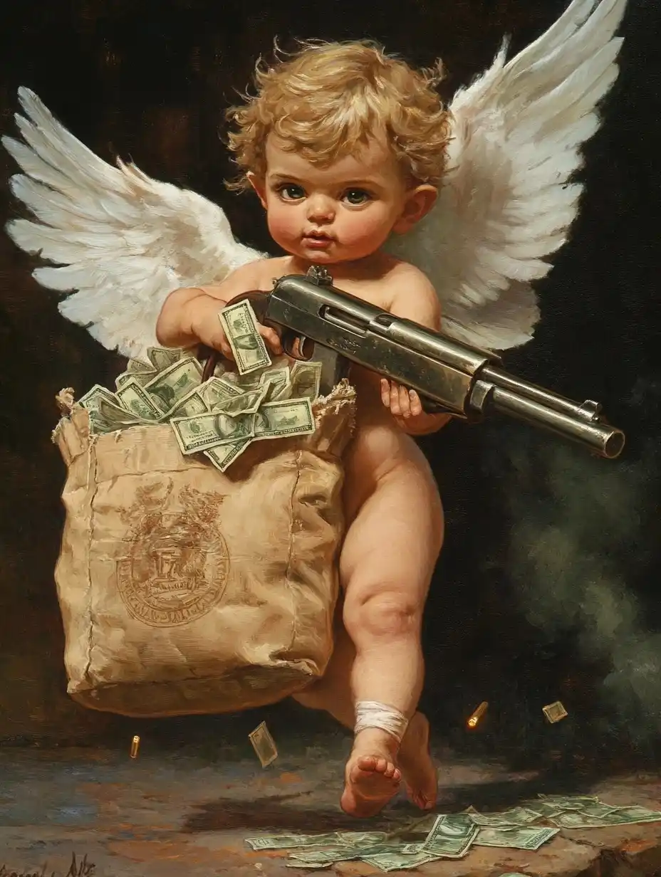 Cherub with Uzi - AR 34