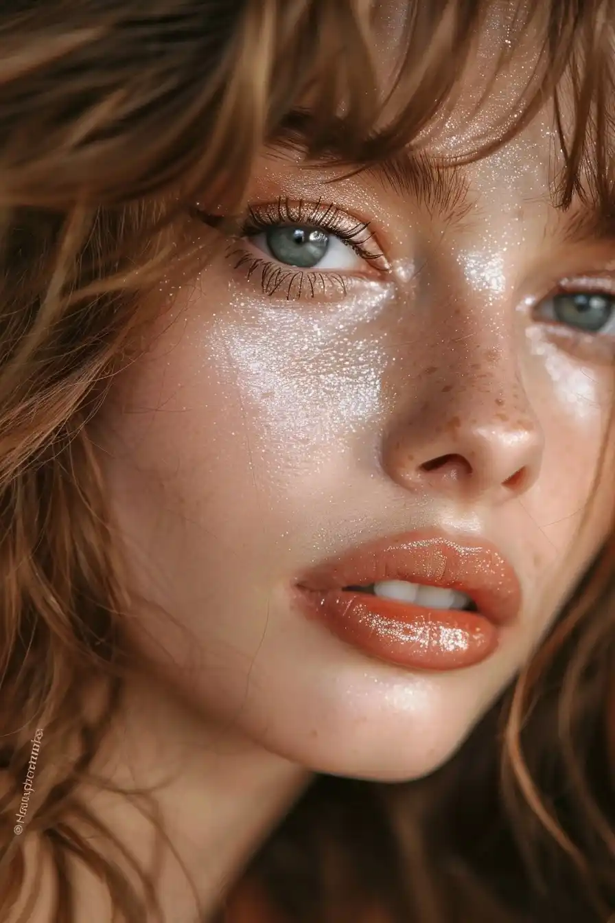 Avant-Garde Model with Metallic Makeup