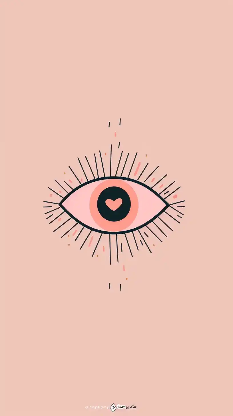 Minimalist Heart Eye Illustration