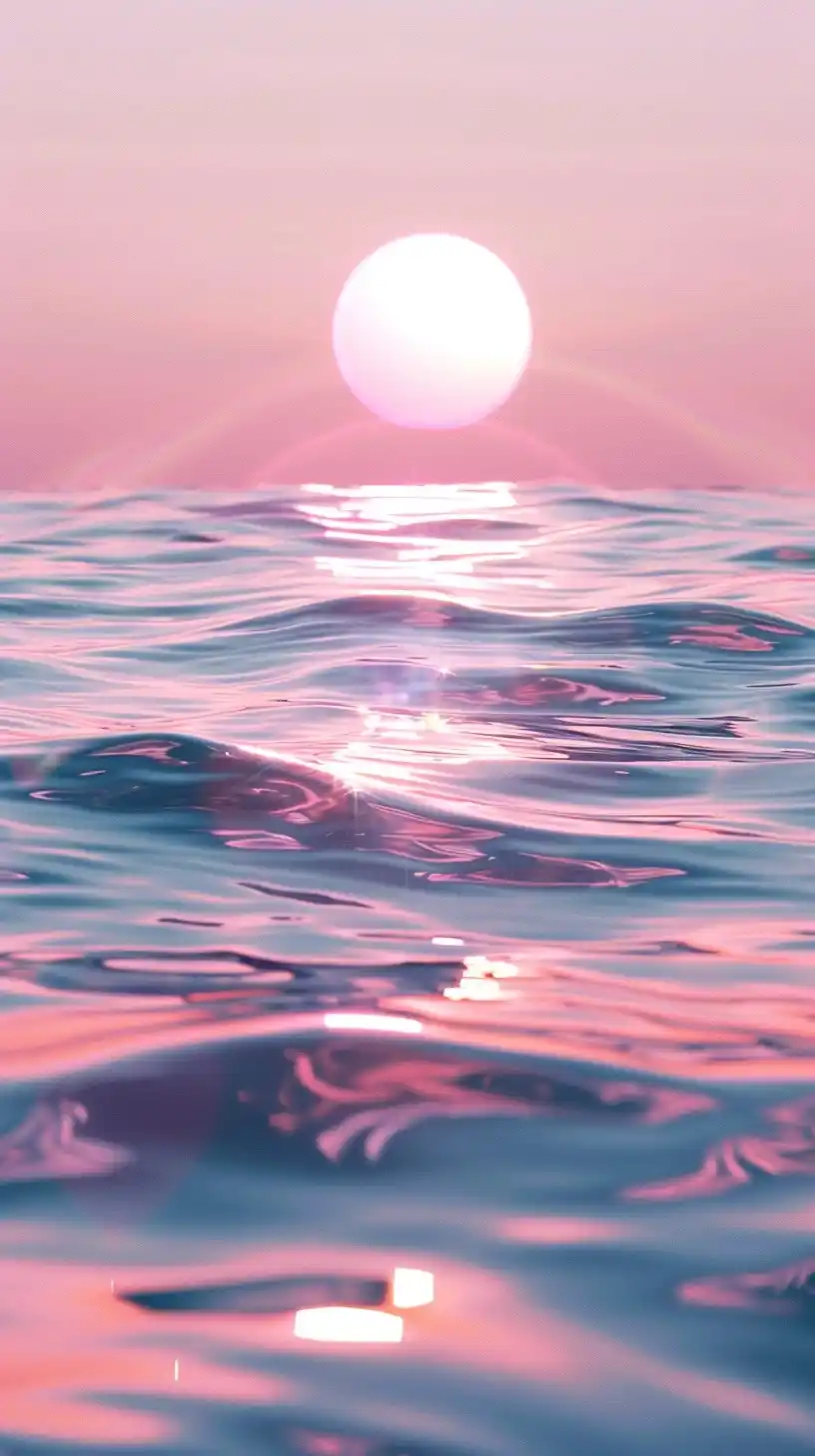 Minimalist Ripples in Pink