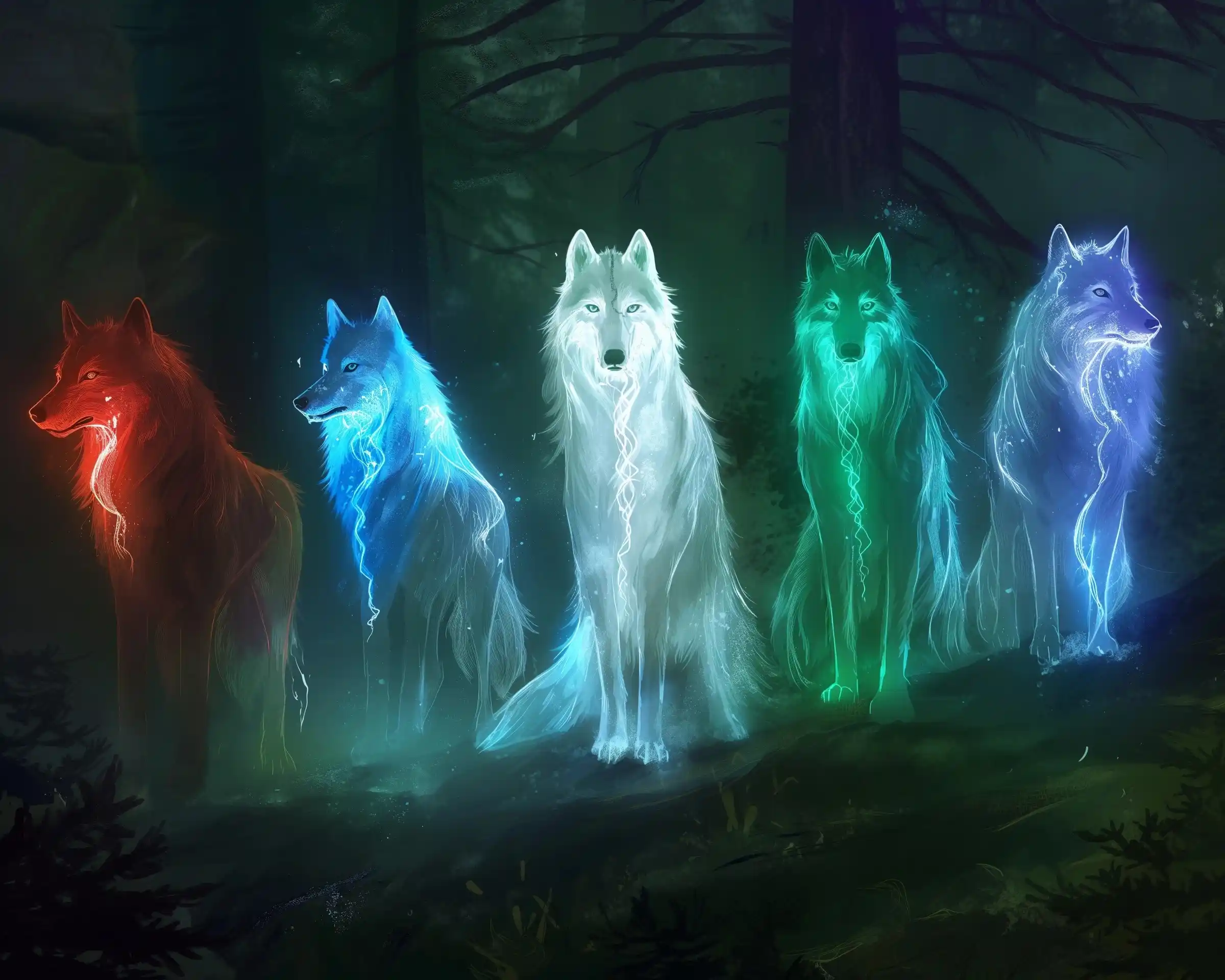Illustrative Spirit Wolf Quintet