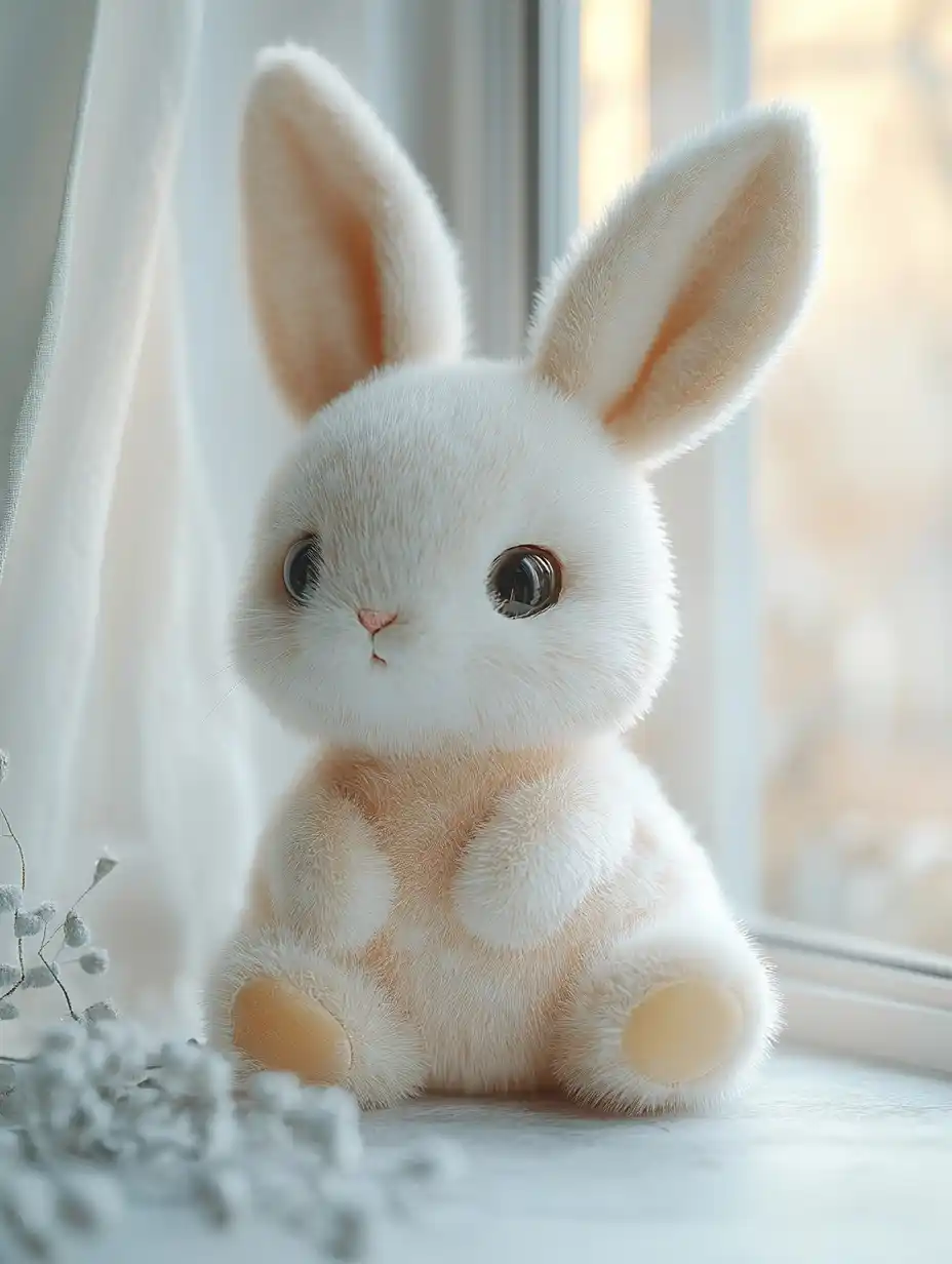Plush Rabbit by Window