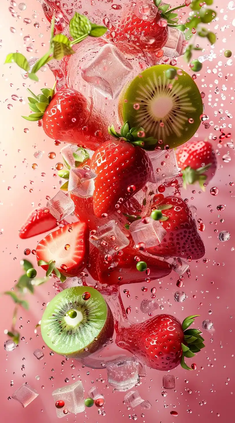 Dynamic Fruit Vortex Poster
