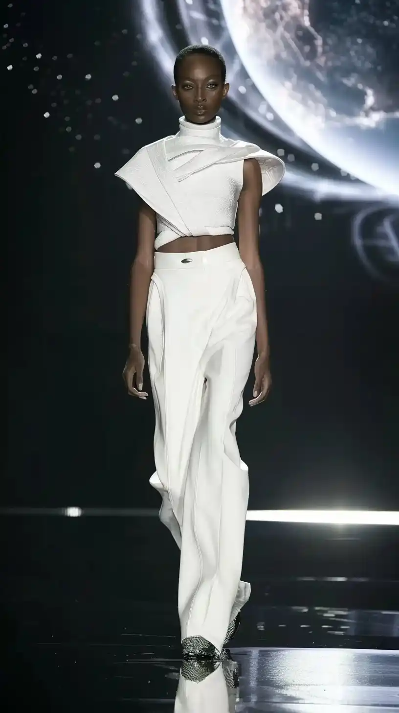 Futuristic Dior Runway Portrait