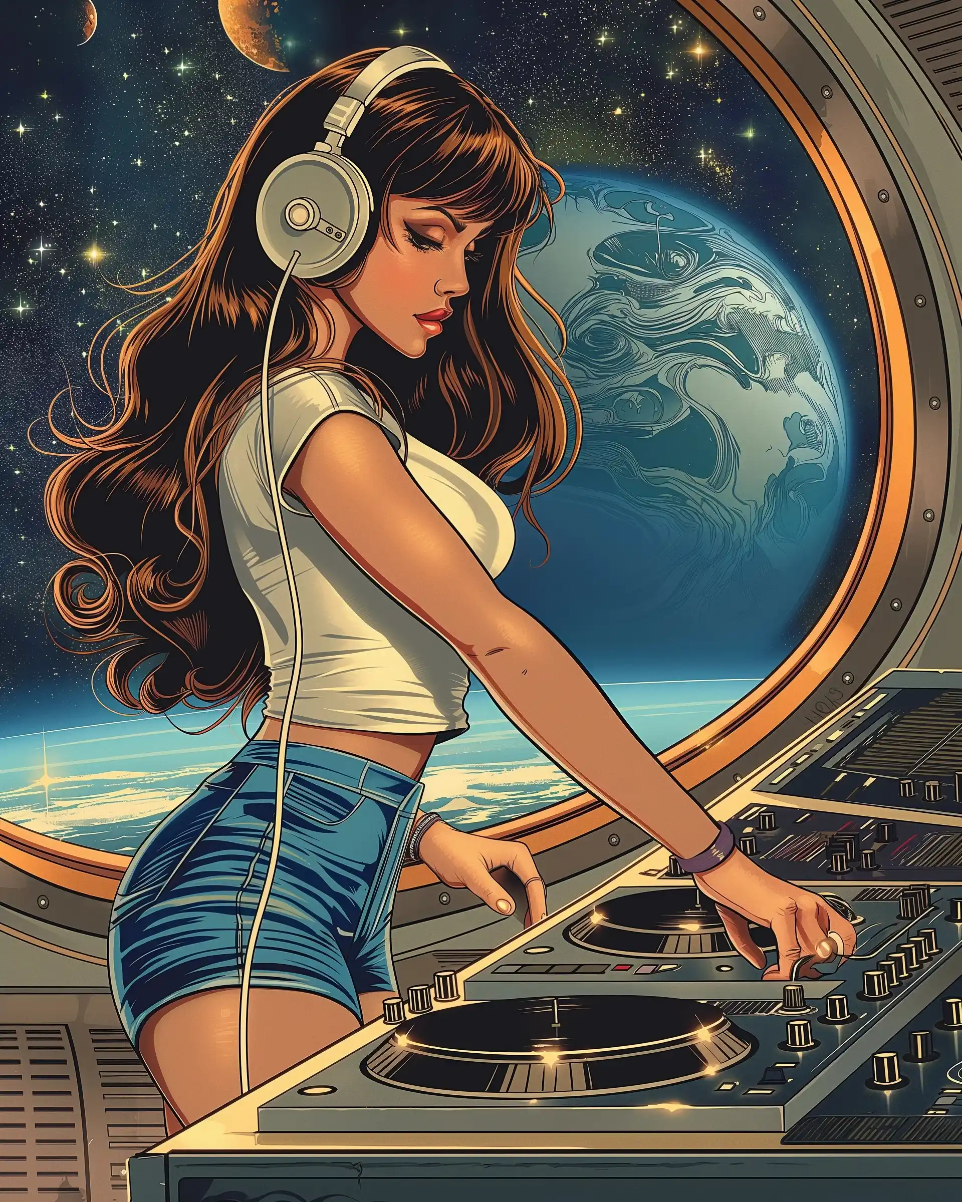 Retro DJ in Space