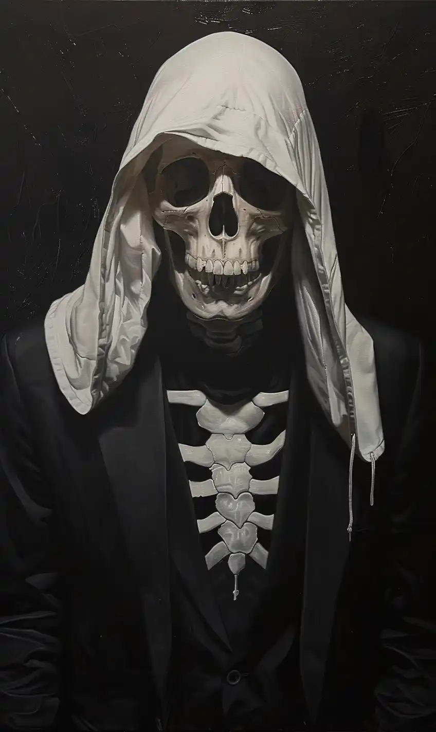 Realistic Skeleton in Oil