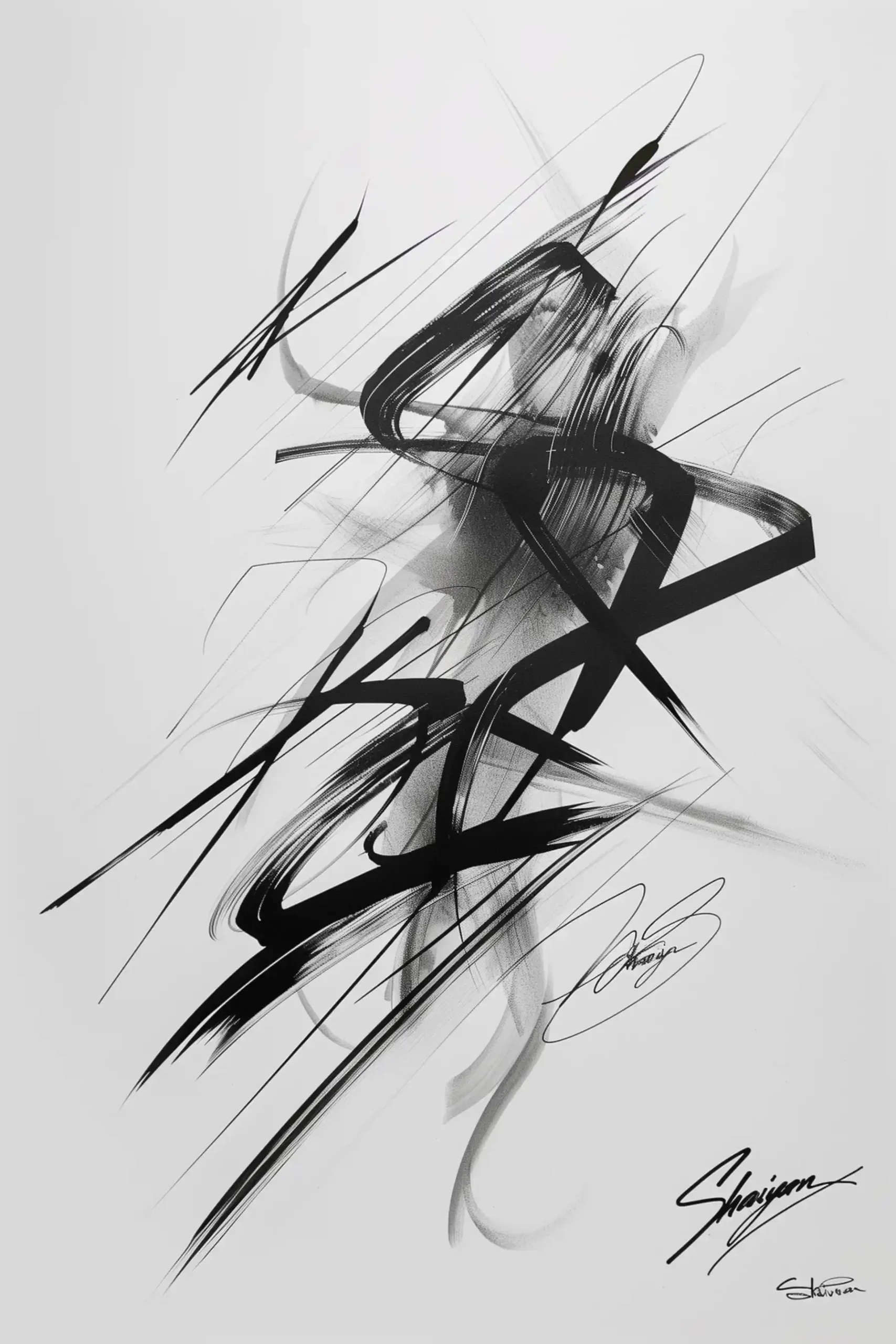 Inky Signature on White