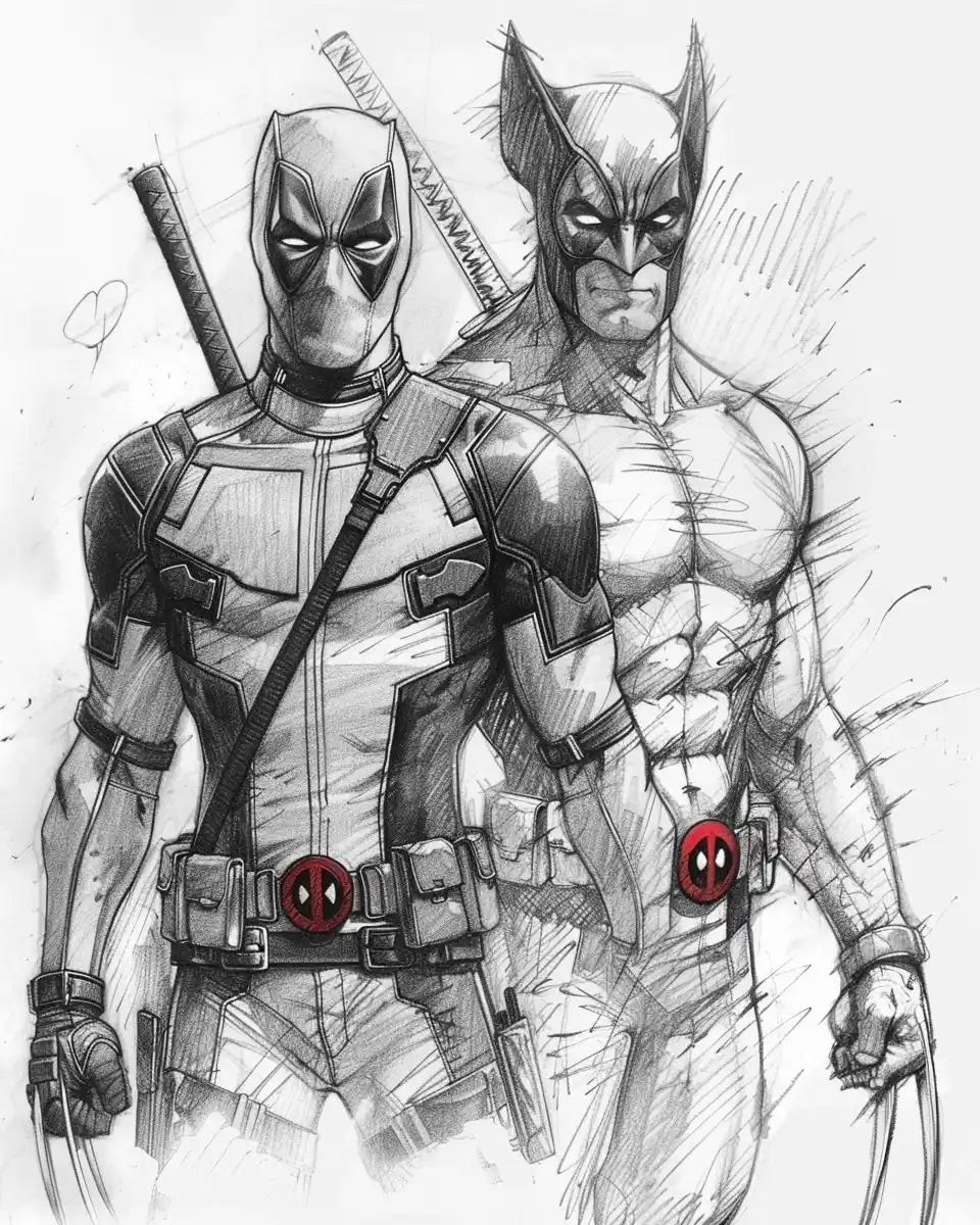 Quick Sketch Deadpool  Wolverine