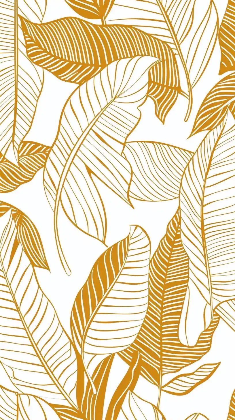Cartoon Banana Leaf Pattern