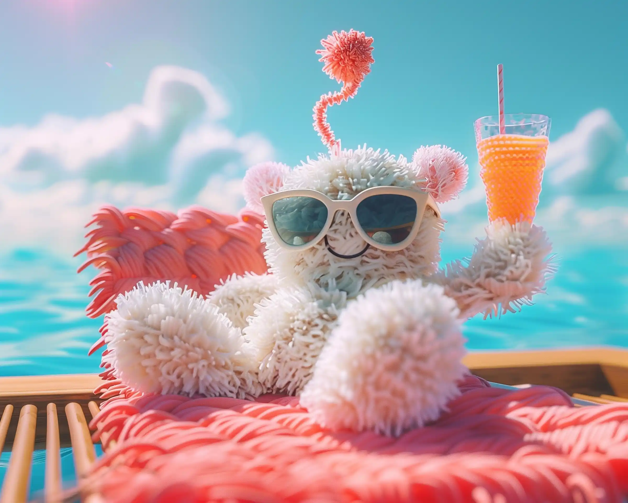 Yarn Creature by Water
