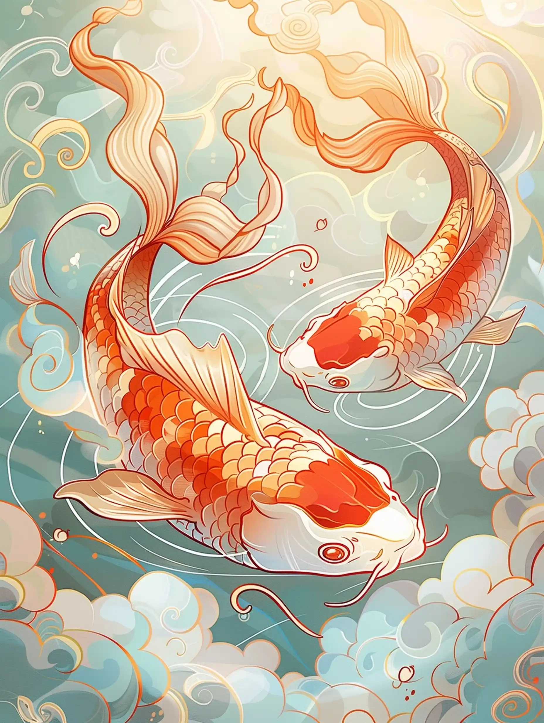 Chinese Koi Pond Art