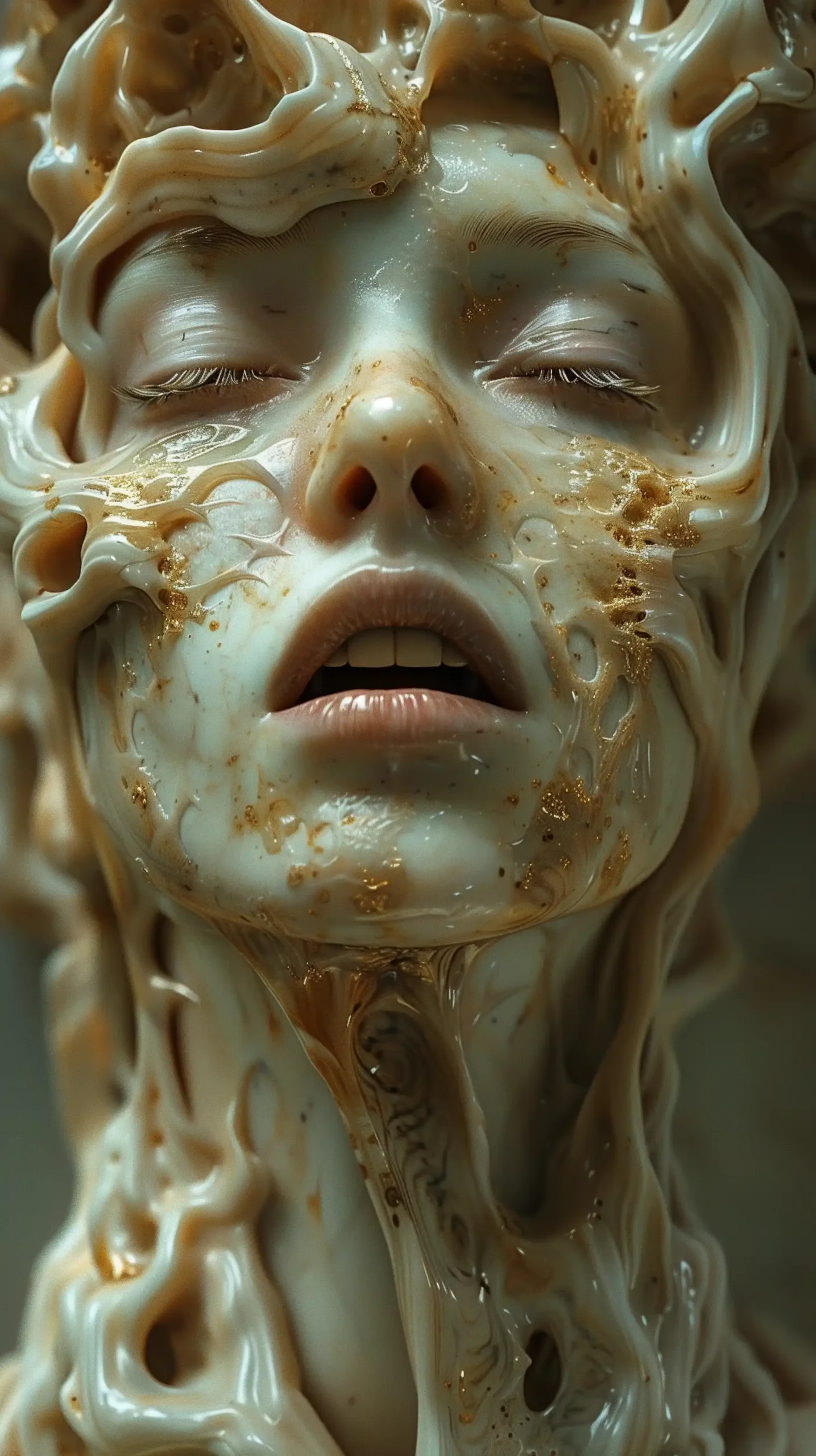Golden Tears Floreal Sculpture