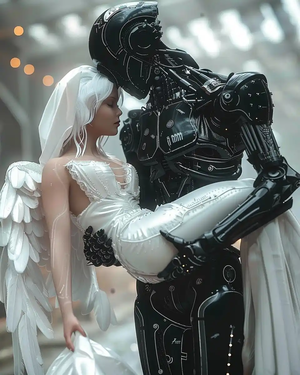 Cyborg Carrying Angel