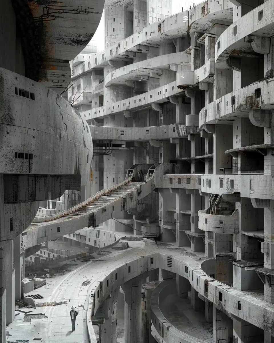 Brutalist Monolith City