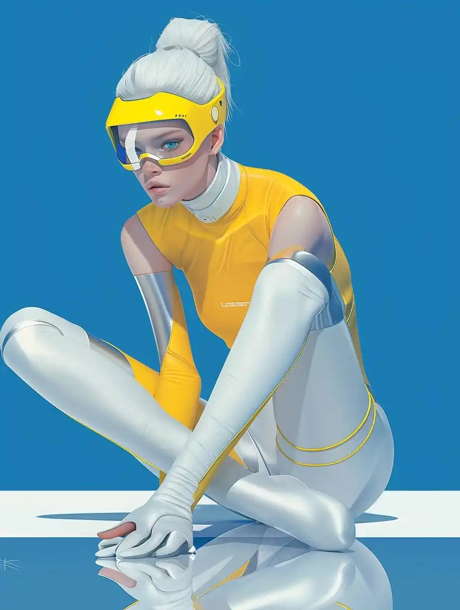 Futuristic Athlete Portrait