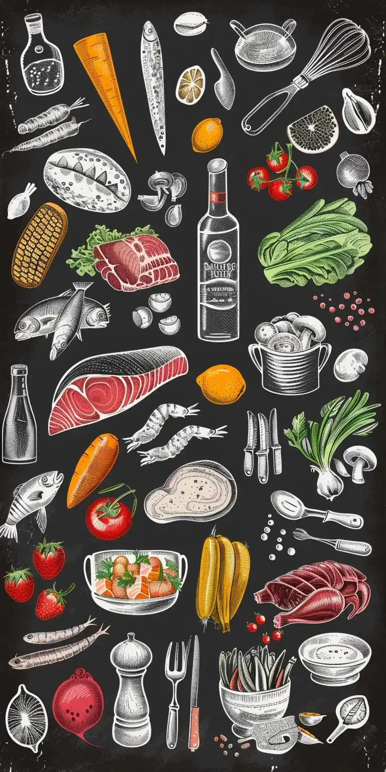 Hand-Drawn Culinary Collection