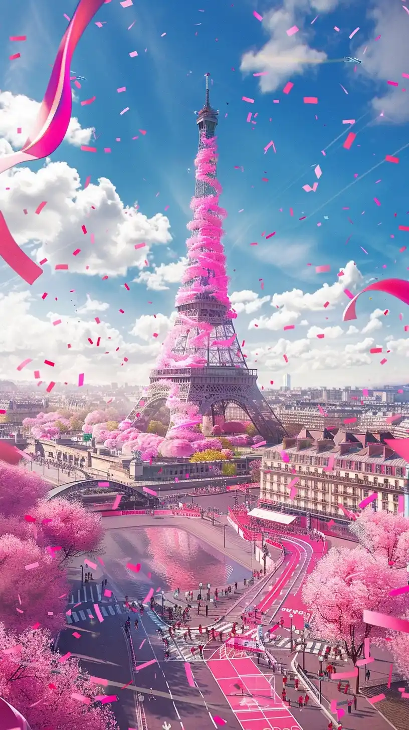 Pink Anime Olympics Paris