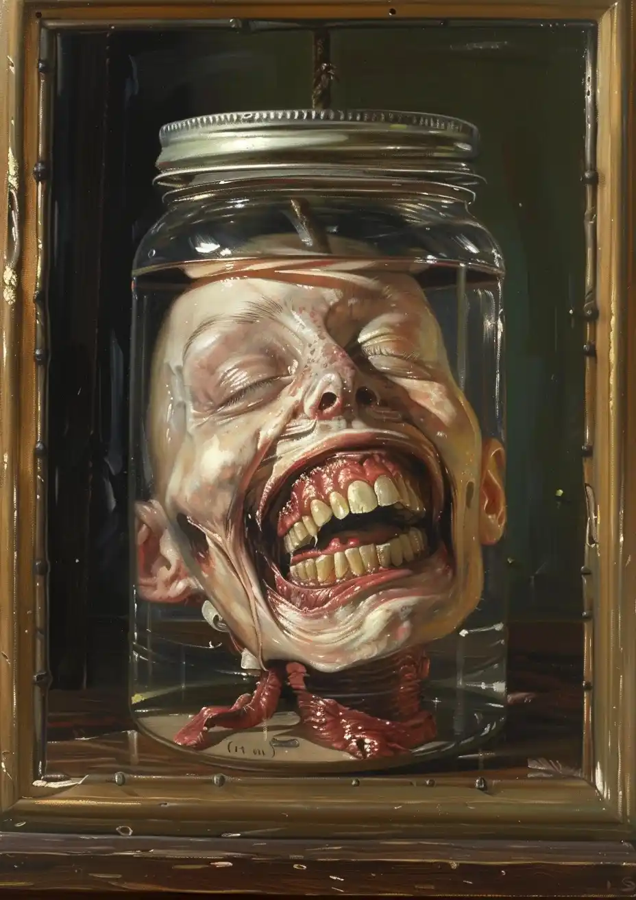 Victorian Head in Jar
