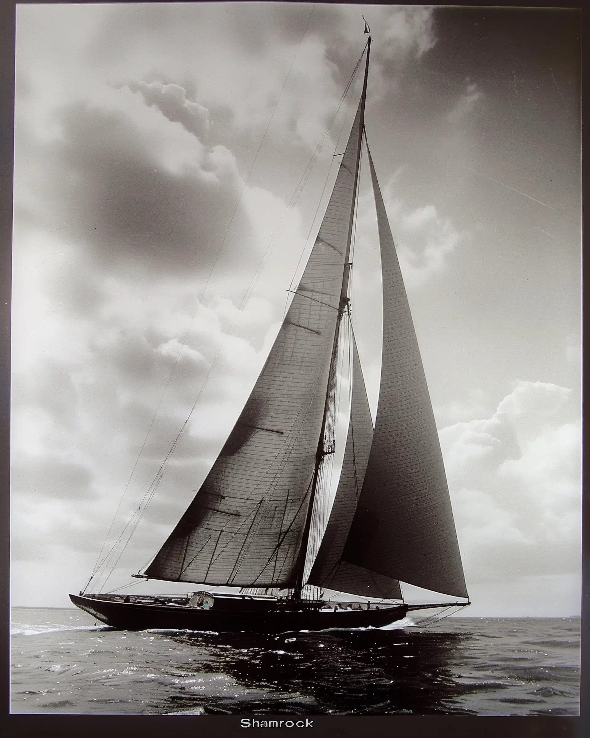 Vintage Yacht in Flight