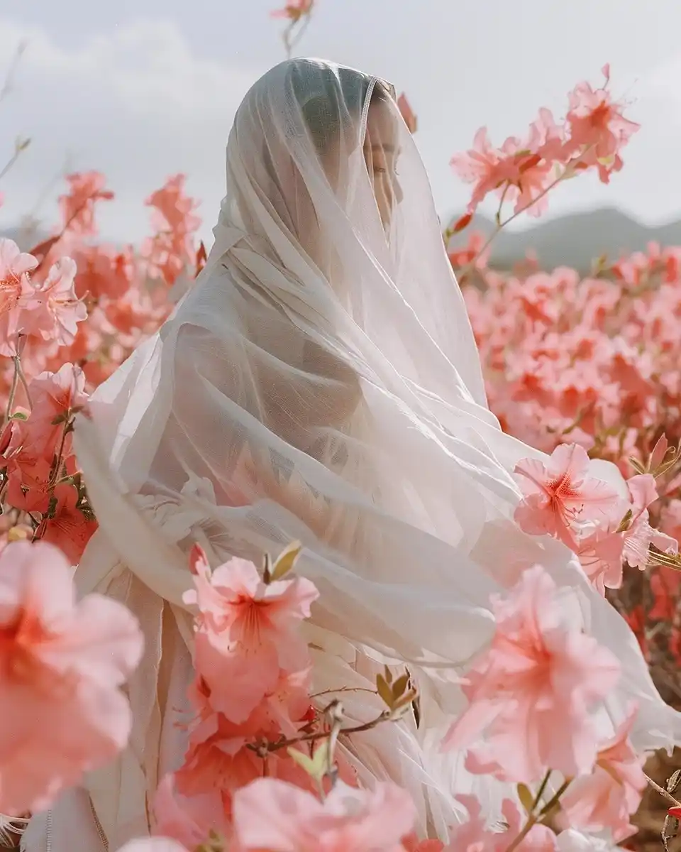 Desert Woman with Azaleas