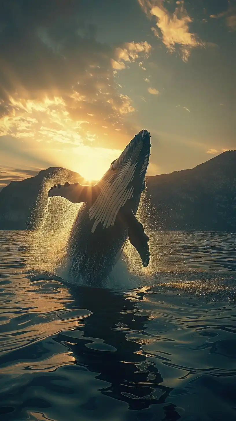 Whale Jumping in Frame