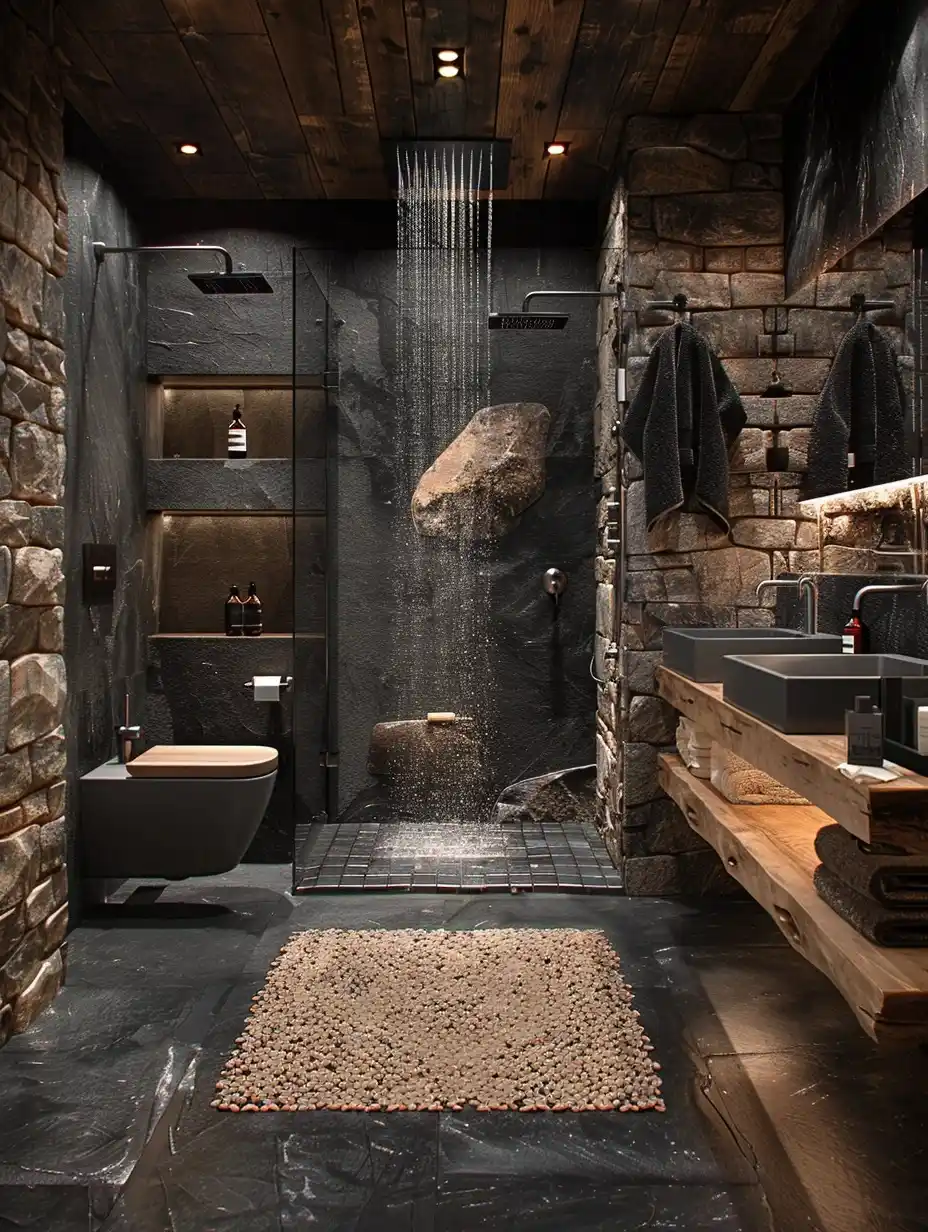 Minimalist Stone Bathroom