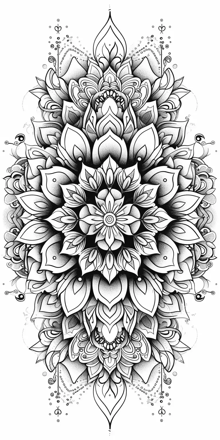 Symmetrical Floral Mandala