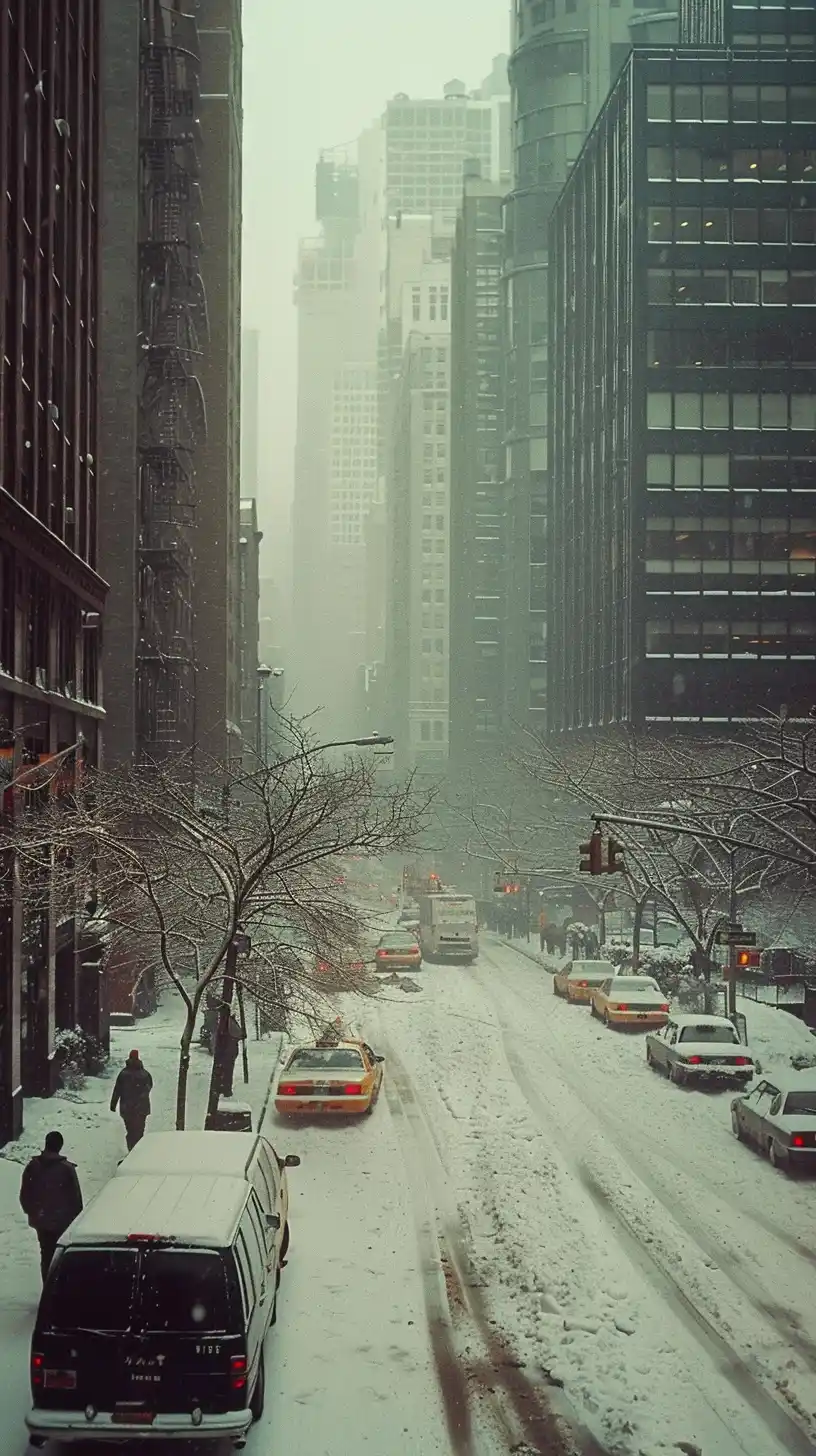 Nostalgic Snowy New York