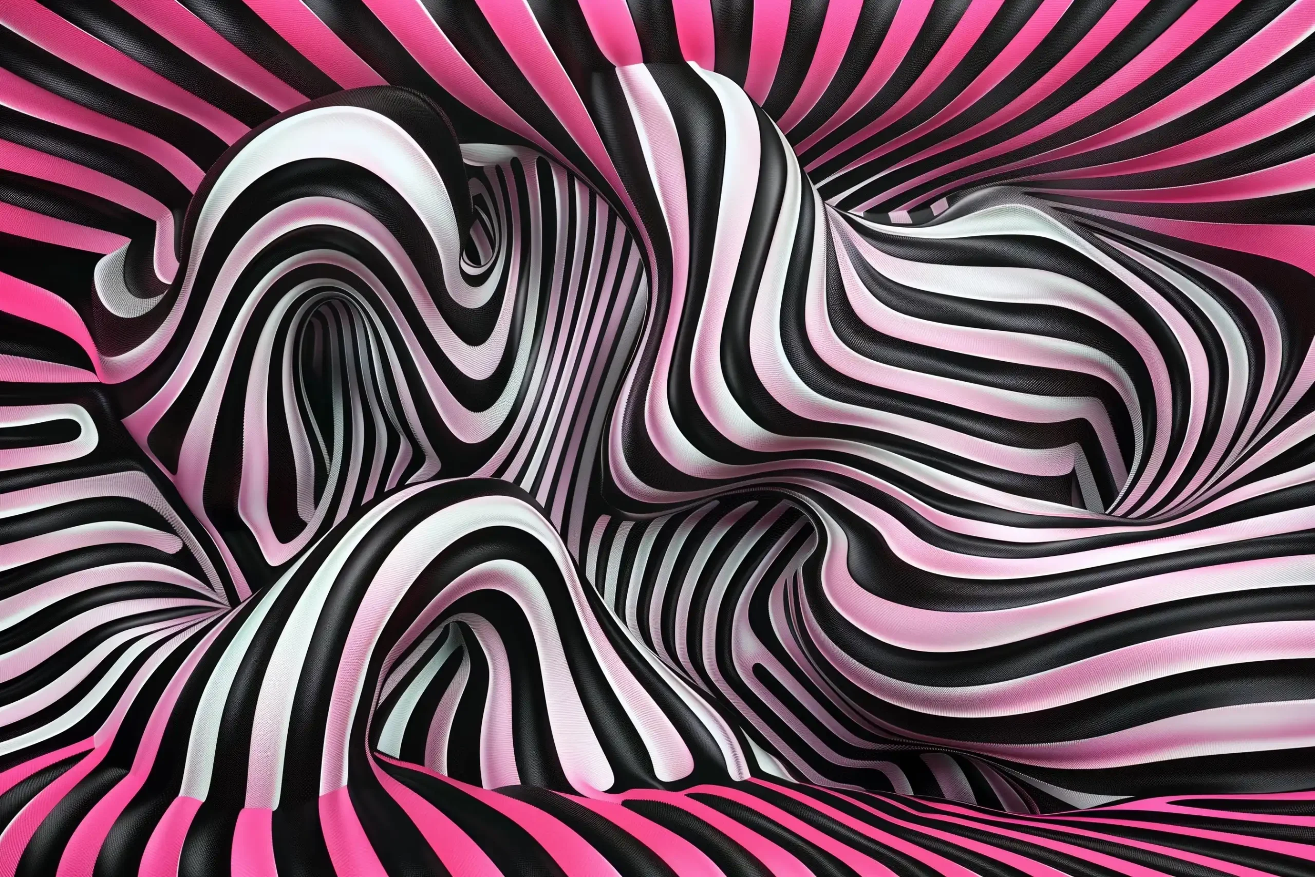 Op Art Pink Flow