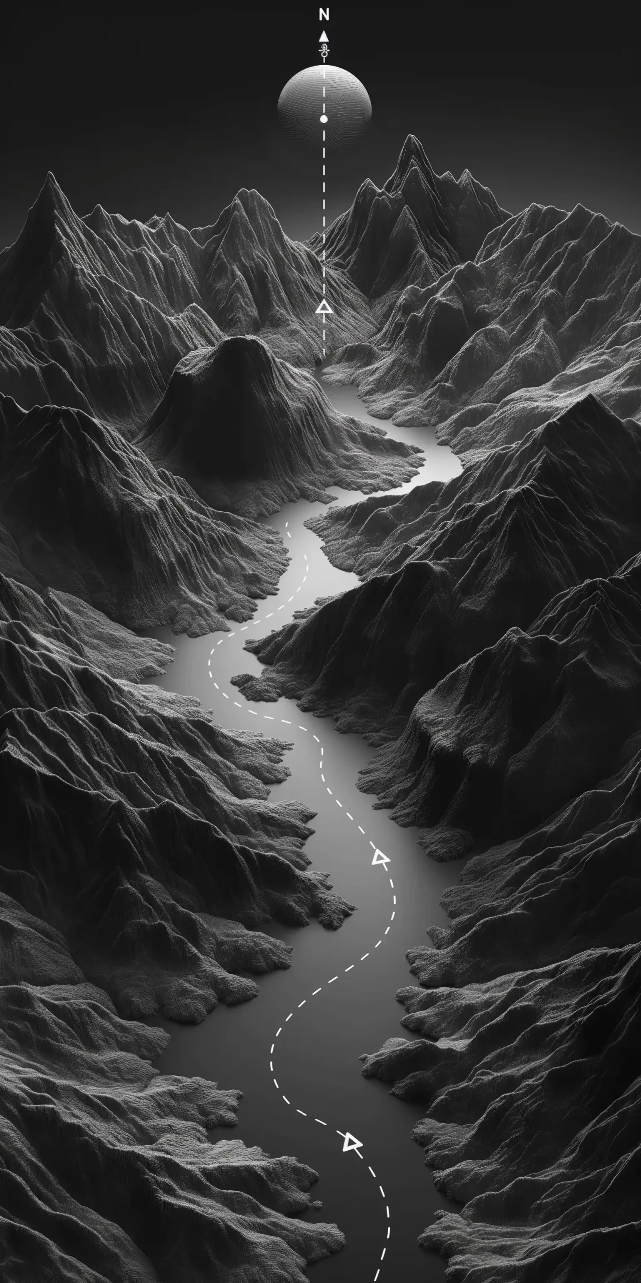 Minimalist Mountain Route